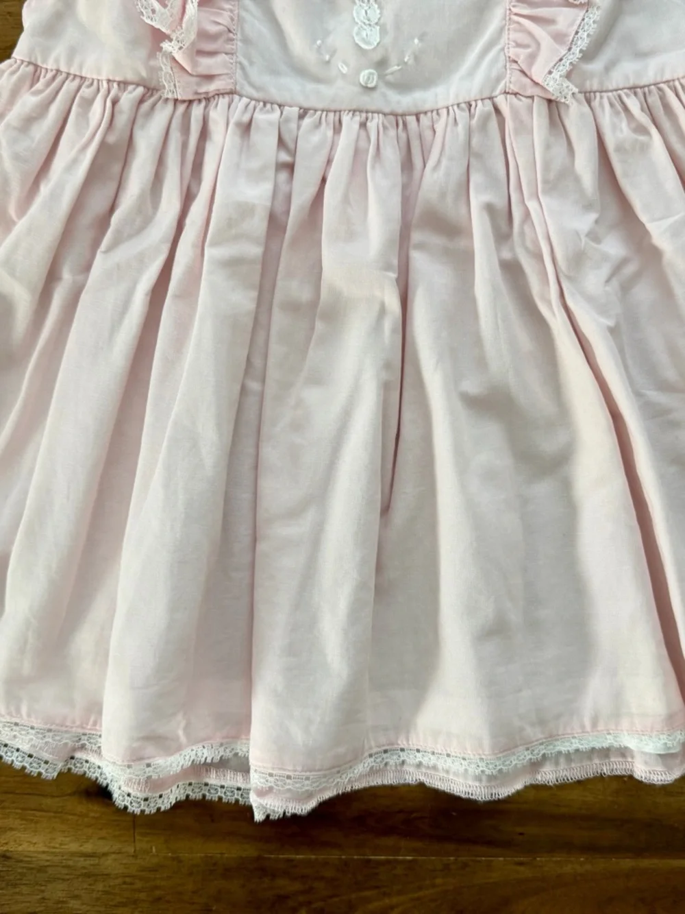 Well Dressed Wolf Girls Pink Lace Cross Embroidered Ruffled Tunic Shorts Set 4T
